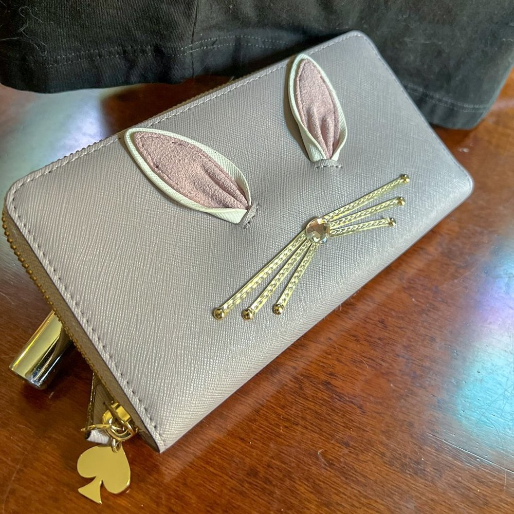 Kate Spade Hop to It Bunny Rabbit Neda Wallet Clutch WLRU3200